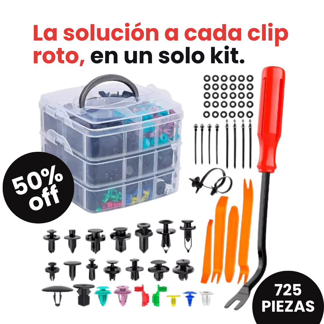 KIT PROFESIONAL DE CLIPS DE SUJECION AUTOMOTRIZ ProFix UltraClip 725™