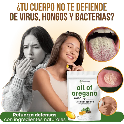 Aceite de Orégano: Elimina Hongos, Virus e Infecciones •90UND•