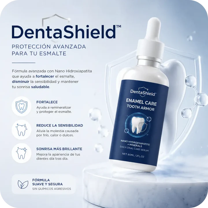 Suero DentaShield™ | Repara Esmalte, Elimina Sensibilidad y Blanquea Sin Químicos