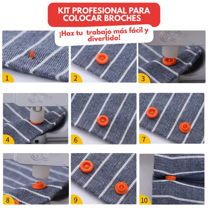 KIT PROFESIONAL PARA COLOCAR BROCHES ¡Haz tu  trabajo más fácil y divertido!