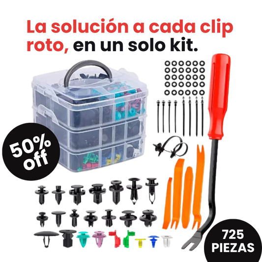KIT PROFESIONAL DE CLIPS DE SUJECION  AUTOMOTRIZ ProFix UltraClip 725™